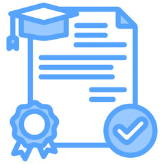 Obraz premium License Blue Icon