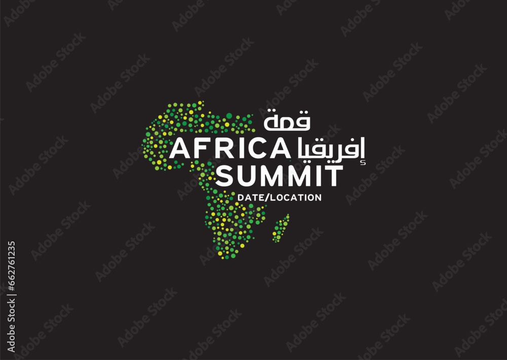 Aufkleber logotype abstract graphic eps vector design of annual event summit and title about north africa - ge