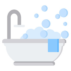 Bubble Bath Flat Icon