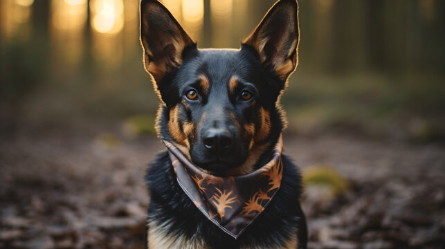 Dog bandana photo portrait