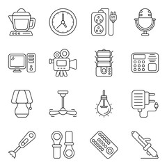Obraz premium Pack of Appliances and Hardware line Icons