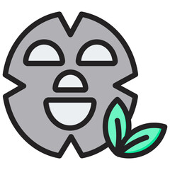Facial Mask Outline Color Icon
