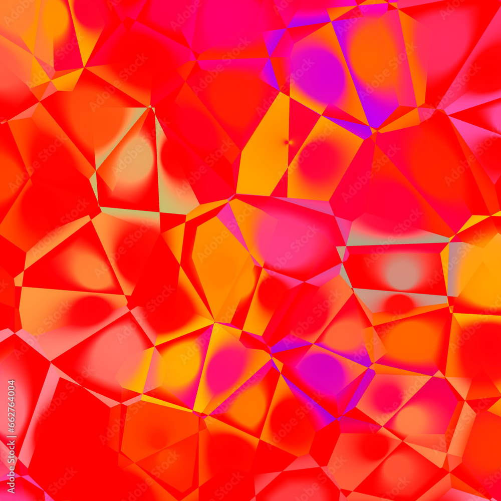 Aufkleber red yellow and pink repeating random pattern and design