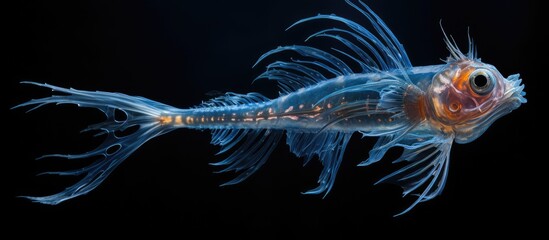 Deep sea creature Sloane viperfish Chauliodus sloani With copyspace for text