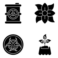 Pack of Nature Glyph  Icons

