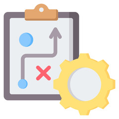 Strategic Plan Flat Icon