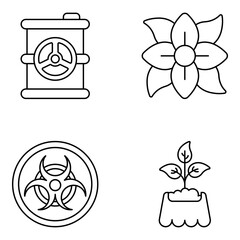 Pack of Nature Linear Icons

