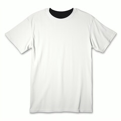 Cartoon-Style Black Outline T-Shirt on White Background.
