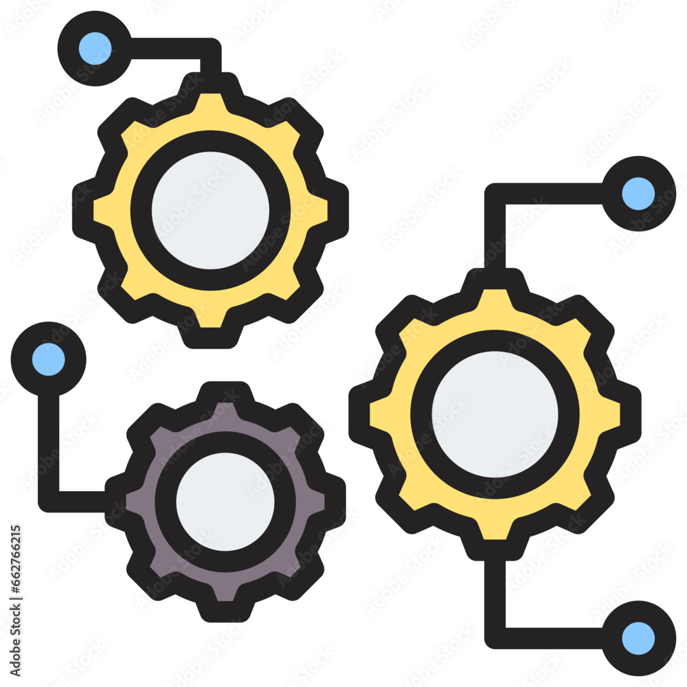Poster Functions Outline Color Icon