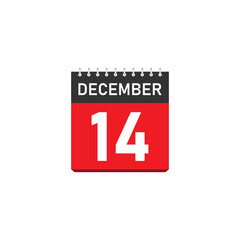 December 14 Concept Design. Vector Illustration.	