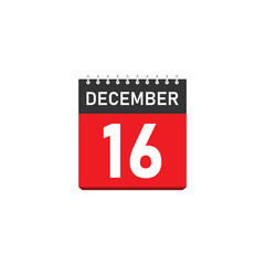 December 16 Concept Design. Vector Illustration.	
