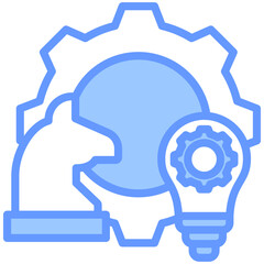 Strategies Blue Icon