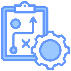 Fototapeta premium Strategic Plan Blue Icon