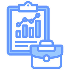 Obraz premium Portfolio Blue Icon