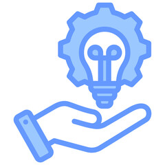 Solution Development Blue Icon