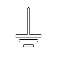 Protective earth ground symbol icon in electricity. Physics resources for teachers and students. Vector illustration.