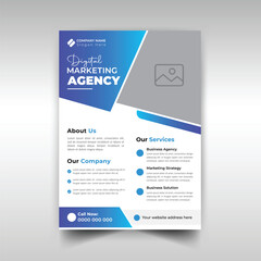 Digital marketing expert abstract business flyer template