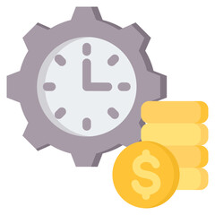 Time Is Money Flat Icon