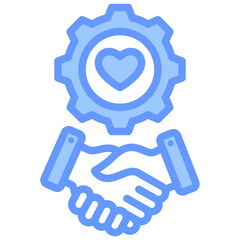 Customer Relationship Blue Icon