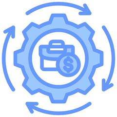 Business Model Blue Icon