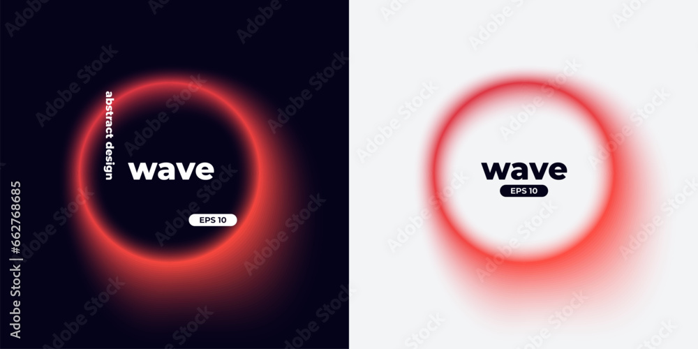 Poster circle banner with gradient isolated on black background. vector set. fluid vivid gradients for bann