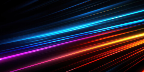 Vivid, glowing neon lines on black, offering an intense.