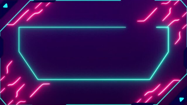 abstract frame techno neon background