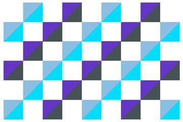 Abstract background of geometric checkerboard and triangle with modern color. Vector seamless pattern. ready to use for cloth, textile, wrap and other