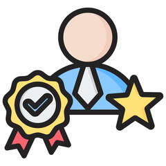 Professional Outline Color Icon