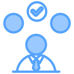 Decision Maker Blue Icon