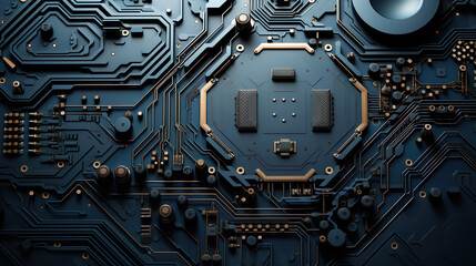 Fototapeta premium Circuits and motherboards background