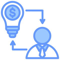 Individual Entrepreneurs Blue Icon