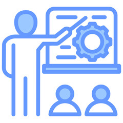 Management Training Blue Icon