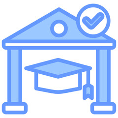 Academic Institution Blue Icon