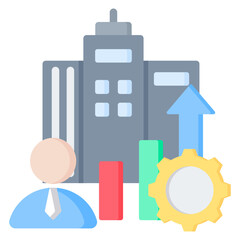 Corporate Development Flat Icon