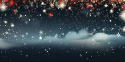 Obraz premium red winter christmas background wallpaper gift card