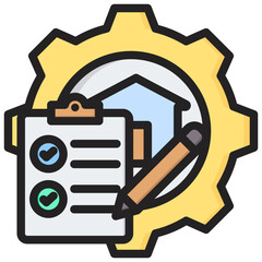 Management Property Outline Color Icon
