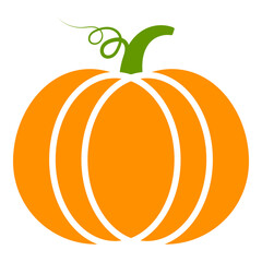 Pumpkin flat icons on a white background
