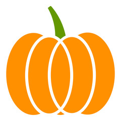 Pumpkin flat icons on a white background