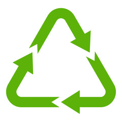 Recycle icon on white background