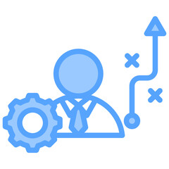 Strategies Blue Icon