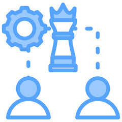 Strategies Alliances Blue Icon