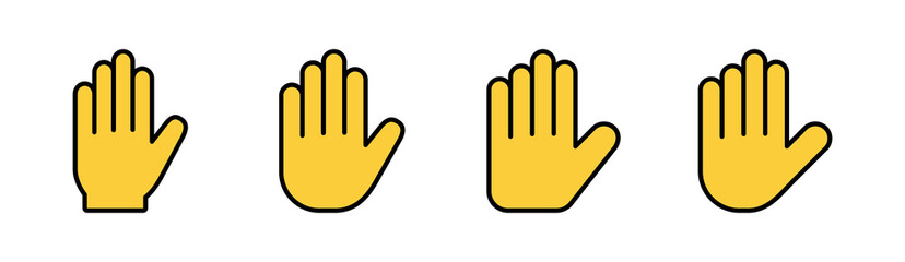 Hand icon set  for web and mobile app. hand sign and symbol. hand gesture