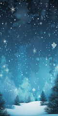 blue winter christmas background wallpaper gift card