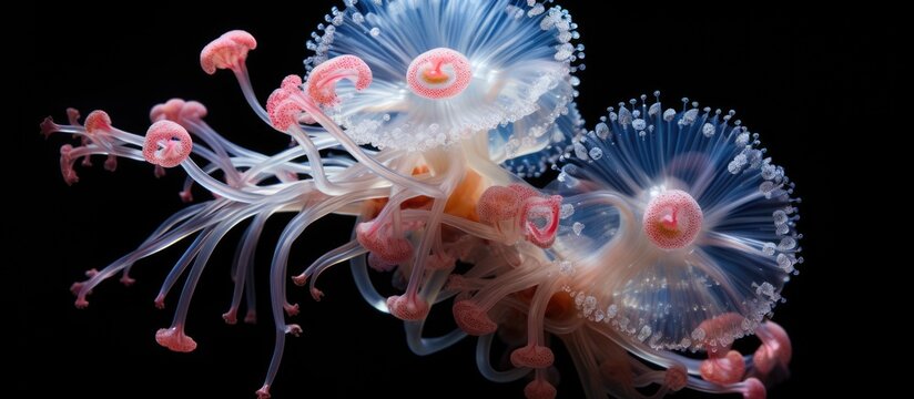 Hydra are small freshwater creatures in the phylum Cnidaria class Hydrozoa With copyspace for text