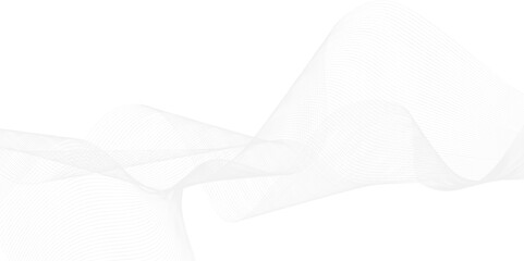 Wave line background with smooth shape. Beautiful wavy line on a white background. Horizontal banner template. Abstract futuristic template. Chrome technological wallpaper.