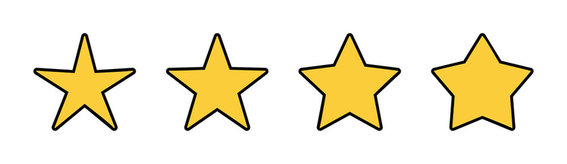 Star Icon set for web and mobile app. rating sign and symbol. favourite star icon