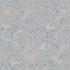 Abstract psychedelic seamless colorful artwork with hand drawn wave patterns