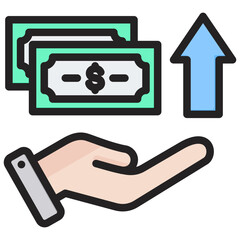 Profit Outline Color Icon
