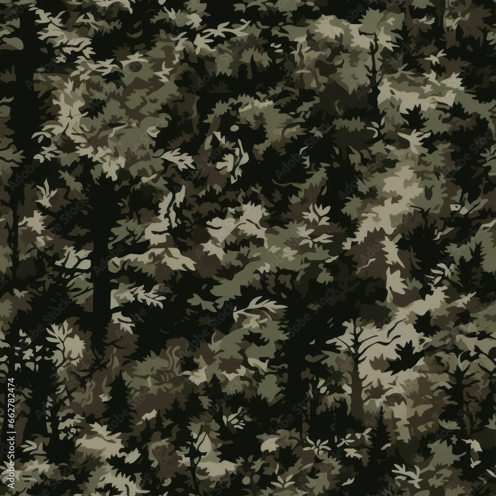 Poster camouflage pattern in forest. seamless vector background.